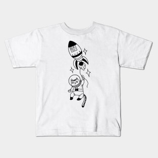 Funny Astronaut Cat Kids T-Shirt